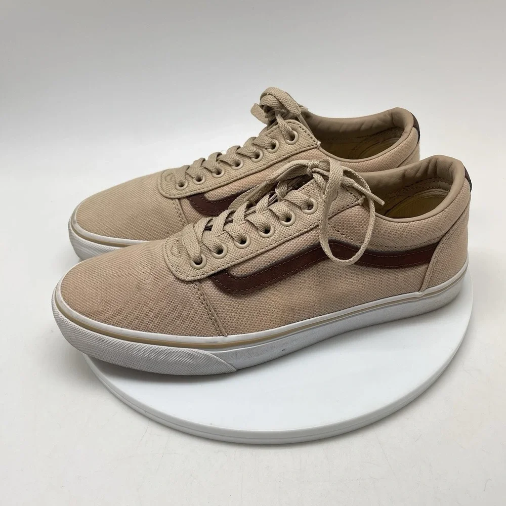 Vans Sneakers Mens 8.5 Old Skool Low Top Skate Tan Causal Shoes 500714‎